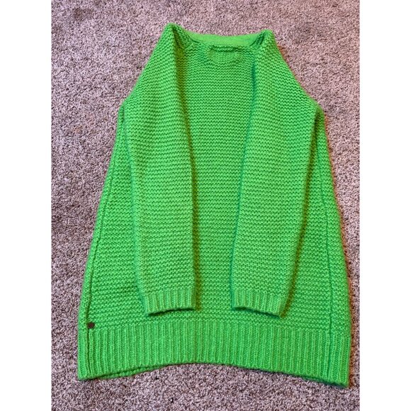 Scotch & Soda Chunky Knit Wool-Blend Open-Front Green Cardigan Sweater Small - Picture 12 of 14